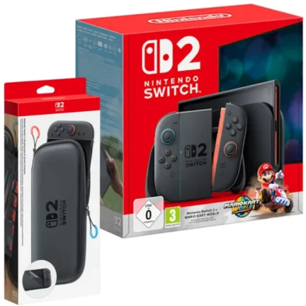 Nintendo Switch 2 + Mario Kart World + Carrying Case & Screen Protector