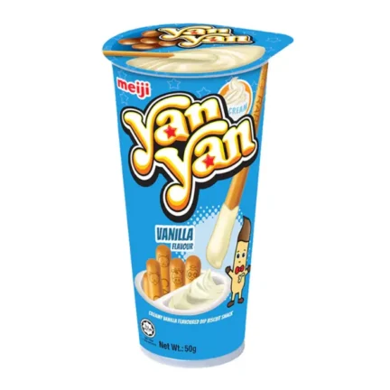 Meiji Yan Yan Vanilla Vaniliás Mártogatós Ropogós Kekszpálcika 50g